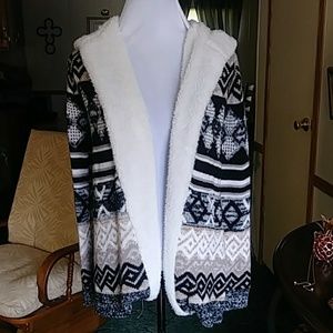 Pretty open front hooded cardigan